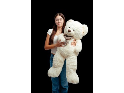 Velký plyšový medvěd - 100 cm - krémový medvídek
