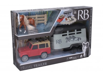 Royal Breeds - Kůň 10 cm s autem a přívěsem 35 cm