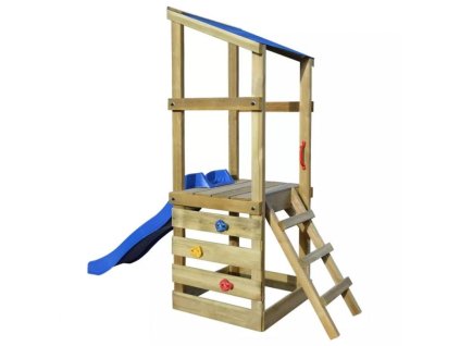 Hrací věž, set s žebříkem a skluzavkou