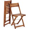Zahradní, balkonový dřevěný set - 2 x židle a stůl