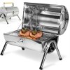 Kompaktní zahradní BBQ gril z nerezové oceli