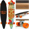 Longboard 112x 26 cm, oranžová kolečka