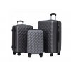 Extra odolný cestovní kufr s TSA zámkem ROWEX Crystal šedočerná
