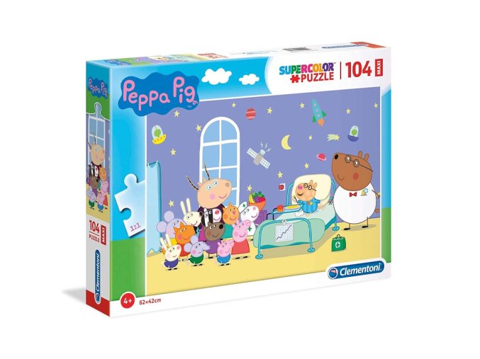 81584 clementoni puzzle supercolor maxi 104 prasarko peppa