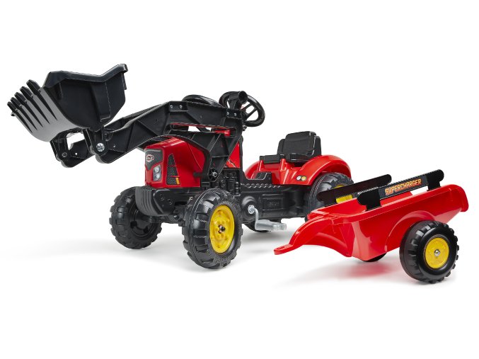 79817 falk traktor slapaci 2030m red supercharger pedal charger s vleckou