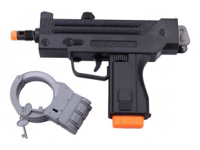 73889 pistole policejni samopal s pouty set 24 cm