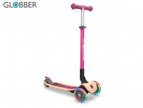 79151 globber kolobezka primo foldable wood lights n pink