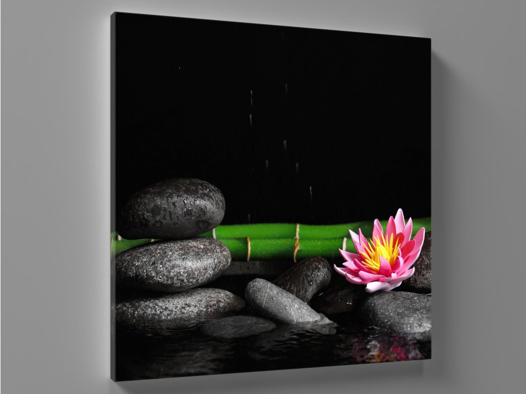 Obraz zen kameny a lotosový květ 1