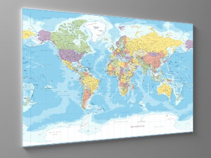 Obraz zeměpisná mapa světa 1