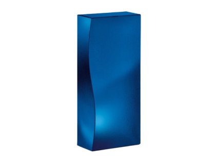 Karton 2er F Skulptur Blau Metallic