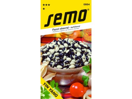 0954 Fazol keř. bílo-černý Yin Yang 10g