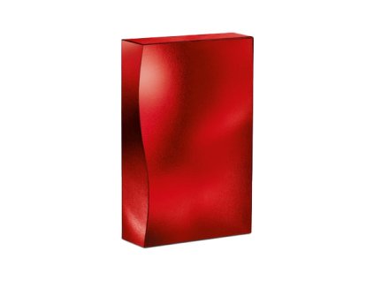 karton 3er f skulptur rot metallic