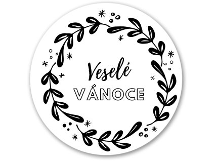 Kopie návrhu Cute Beige and White Christmas Advent Calendar Number Sticker