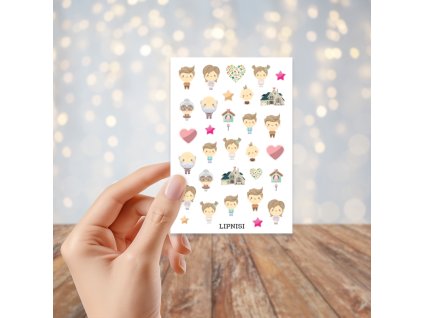 Samolepky z adventního kalendáře 2024 - BABI A DĚDA