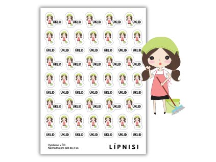 Samolepky dívky ÚKLID