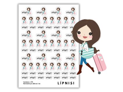 Samolepky dívky VÝLET