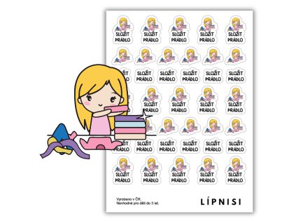 Samolepky blondýnky SLOŽIT PRÁDLO