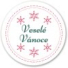 Kopie návrhu Green Merry Christmas Handicraft Natural Rounded Adhesive Sticker