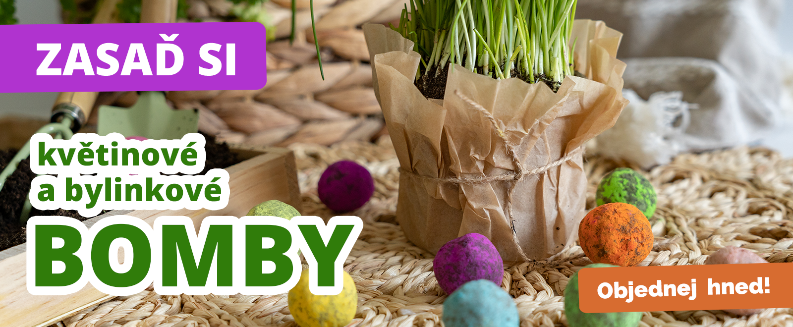 bylinkové květinové bomby