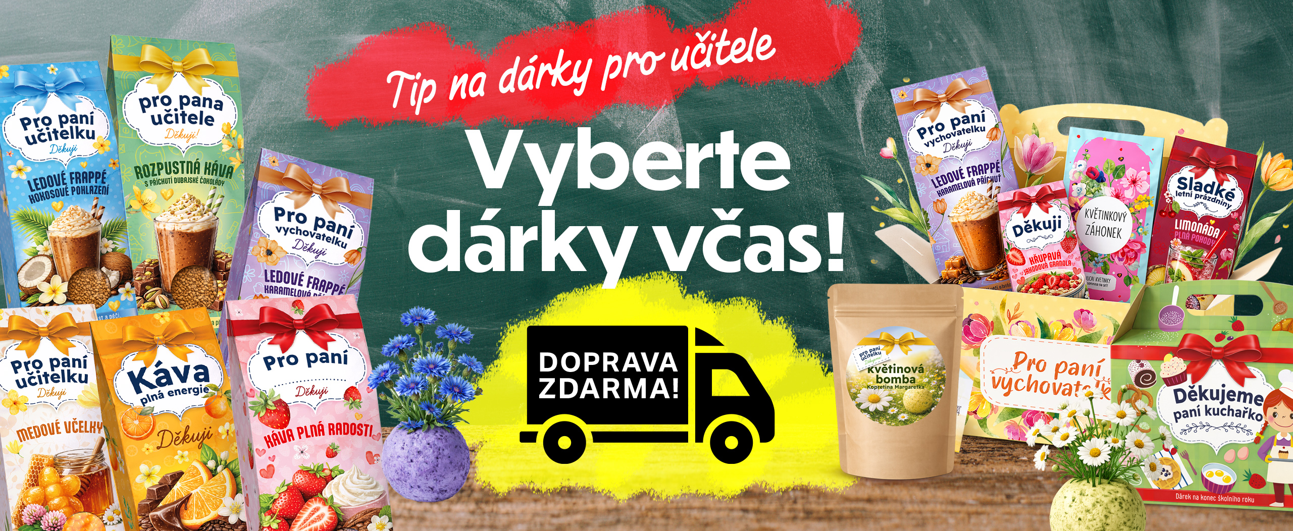 Doprava zdarma - dárky včas