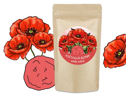 KVĚTINOVÁ BOMBA - ČERVENÁ