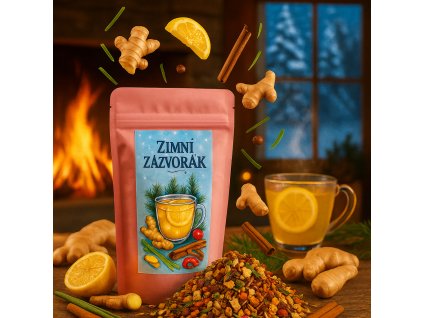 Zimní zázvorááák, směs na přípravu čaje