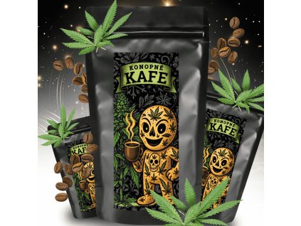 Konopné kafe černý obal