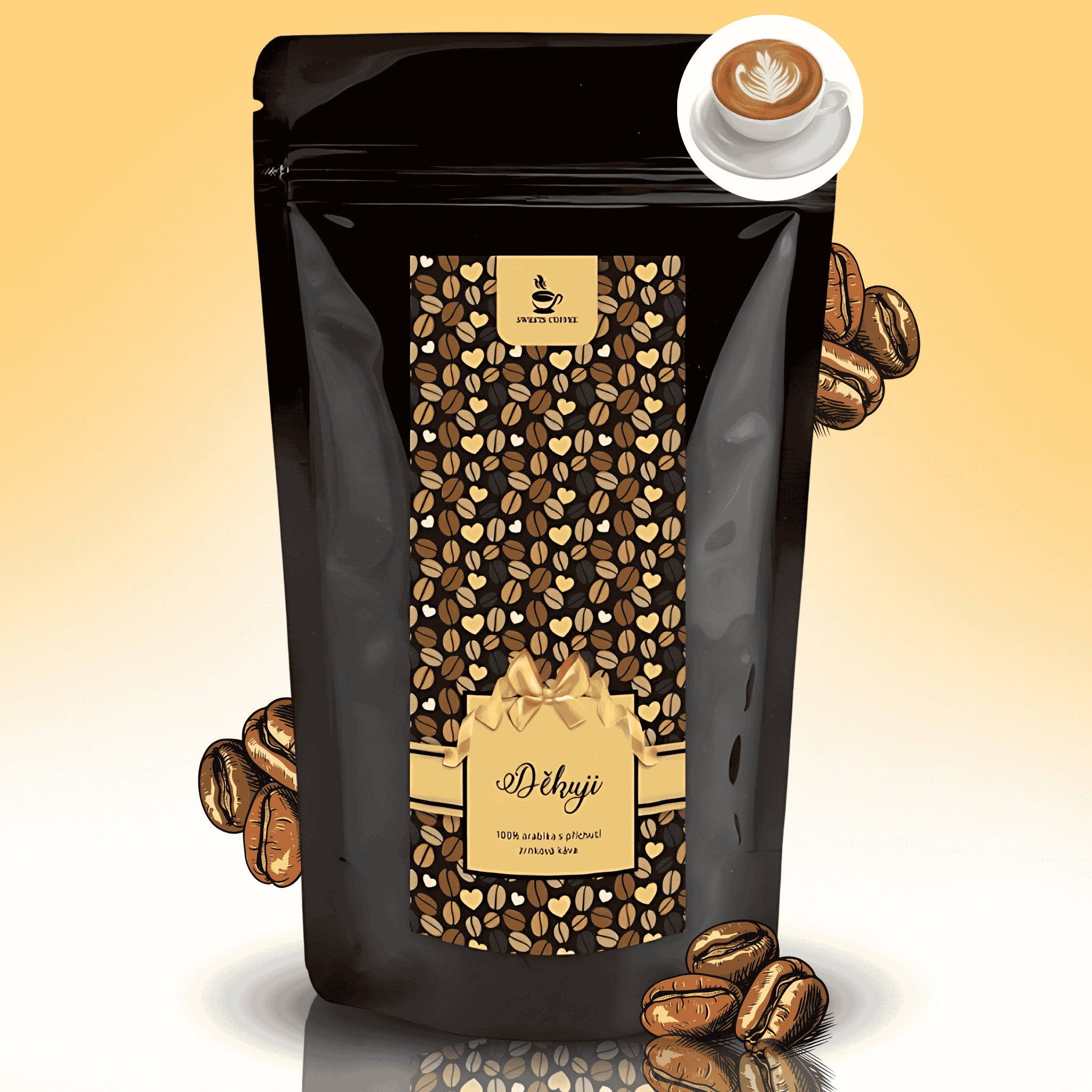 SWEETS COFFEE DĚKUJI - 100% ZRNKOVÁ ARABIKA