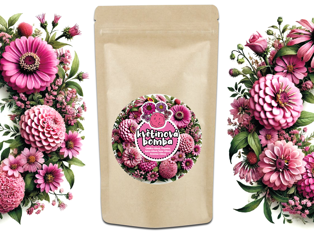 KVĚTINOVÁ BOMBA - RŮŽOVÁ