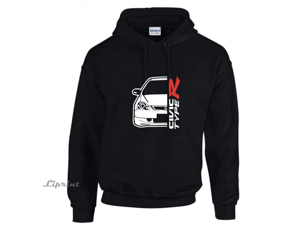 Pánska mikina  Honda civic type R (Farba Tmavozelená, Strih Slim, Veľkosť XXXL)