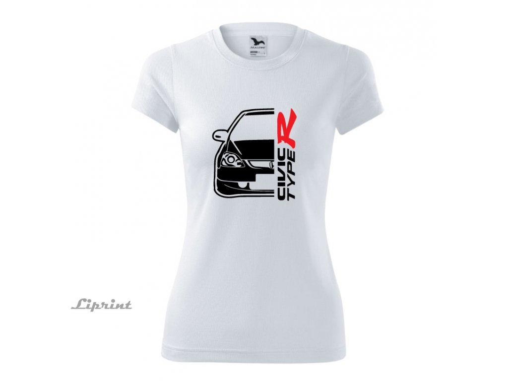 Dámske tričko Honda civic type R (Farba Zelená, Strih Slim, Veľkosť XXL)