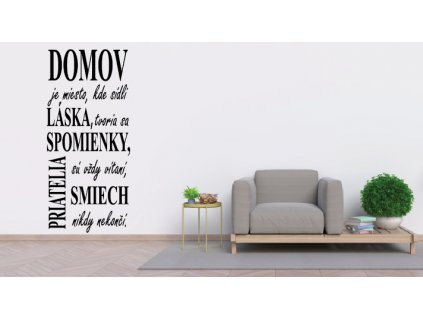 Domov je miesto (Farba Šedá, Rozmer 50x120)