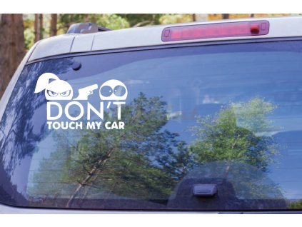 dont touch my car lady (Farba Brúsený Hliník, Rozmer 15x10)