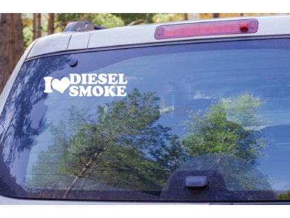 i love diesel smoke (Farba Brúsený Hliník, Rozmer 15x10)