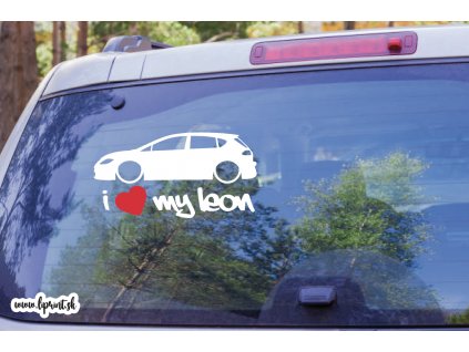 I love my leon (Farba Brúsený Hliník, Rozmer 50x30)