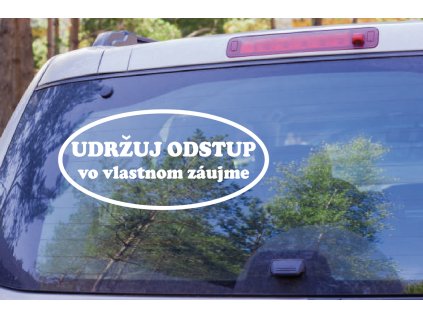 udržuj odstup (Farba Brúsený Hliník, Rozmer 15x10)