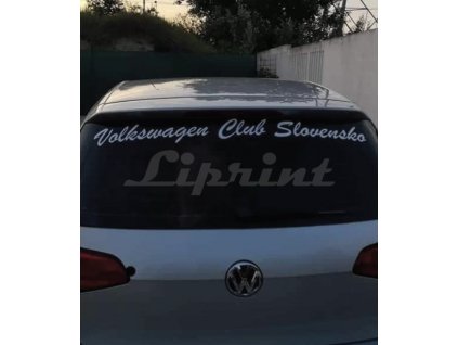 Volkswagen club slovensko (Farba Brúsený Hliník, Rozmer 90x10)