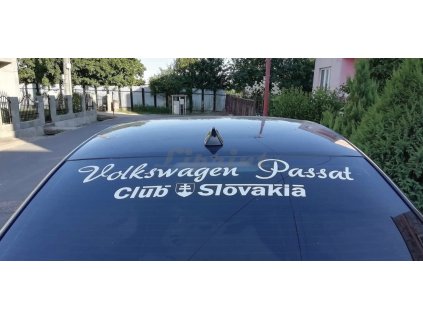 VW passat club slovakia (Farba Brúsený Hliník, Rozmer 90x20)