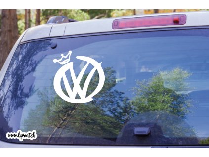 VW s korunkou (Farba Brúsený Hliník, Rozmer 60x60)