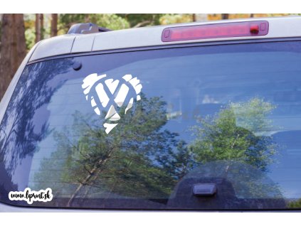 VW srdce (Farba Brúsený Hliník, Rozmer 60x60)