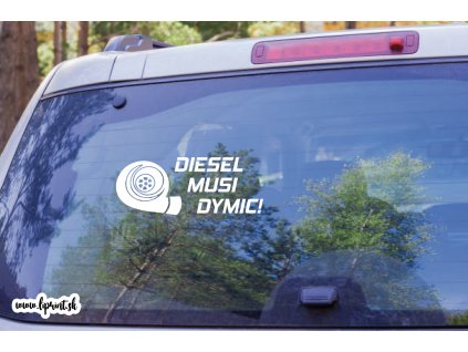 Diesel musí dymic (Farba Zlatá, Rozmer 30x20)