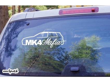 Nálepka MK4 Mafia (Farba Zlatá, Rozmer 30x20)