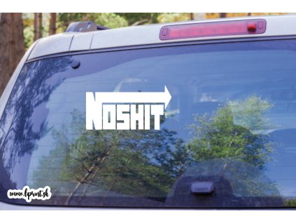 Nálepka NO SHIT (Farba Zlatá, Rozmer 30x20)