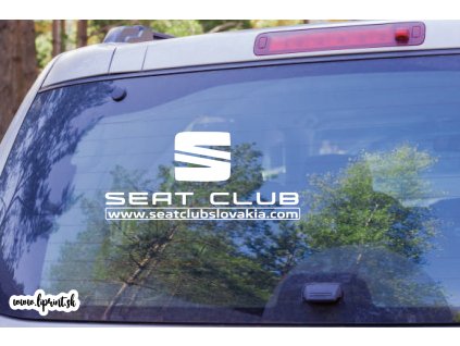 Nálepka Seat Club Slovakia (Farba Čierna, Rozmer 80x35)