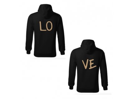 Mikiny pre páry LO VE (Veľkosť dámska XXXL, Veľkosť pánska XXXL)