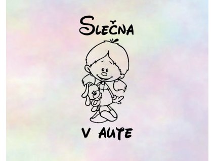 Dievča v aute 5 (Farba Žltá, Rozmer 50x30)