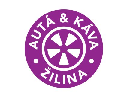 133423 nalepka auta kava fialova 6cm