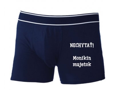Boxerky Nechytať, "MENO" majetok (Farba Tmavomodrá, Veľkosť XXL)