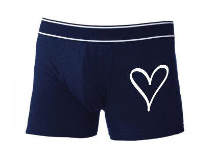 Boxerky Srdce (Farba Tmavomodrá, Veľkosť L)