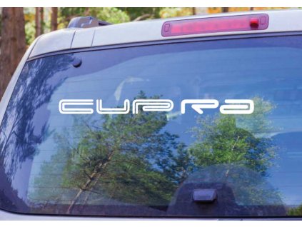 Nálepka CUPRA nápis (Farba Brúsený Hliník, Rozmer 60x10)